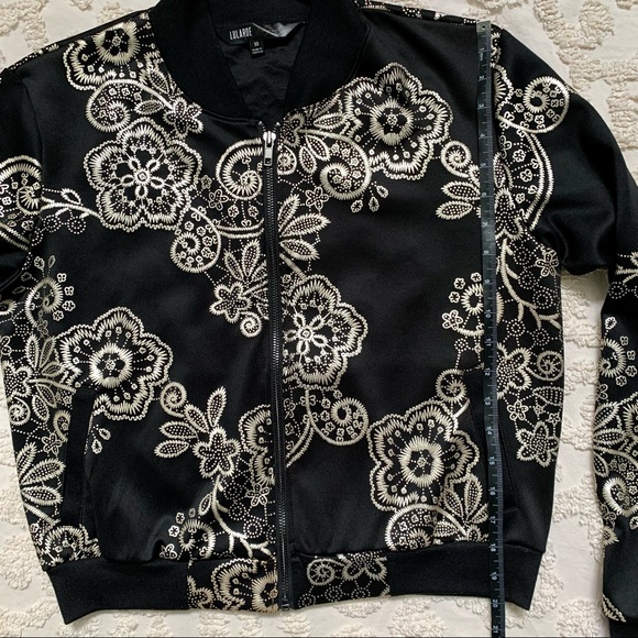 LuLaRoe Elegant Embroidered Bomber Jacket xxs - Picture 4 of 13